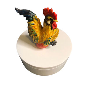 Rooster Trinket Box, Vintage, Rare